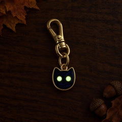 Midnight Glimmer — Glow-in-the-Dark Cat Charm