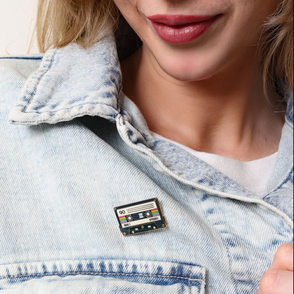 Vintage Cassette Tape Enamel Pin