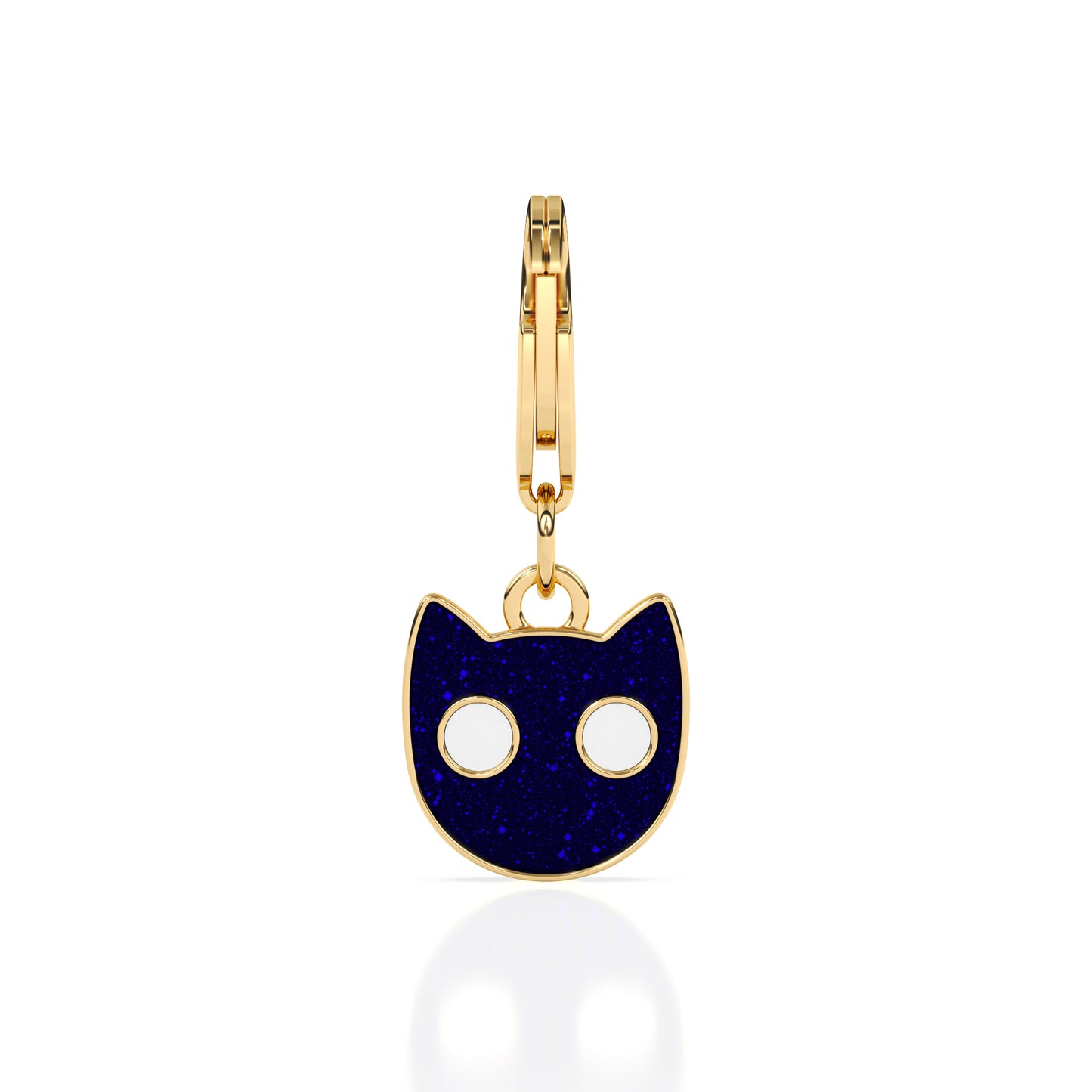 Twilight Kitty: Glowing Enamel Cat Charm