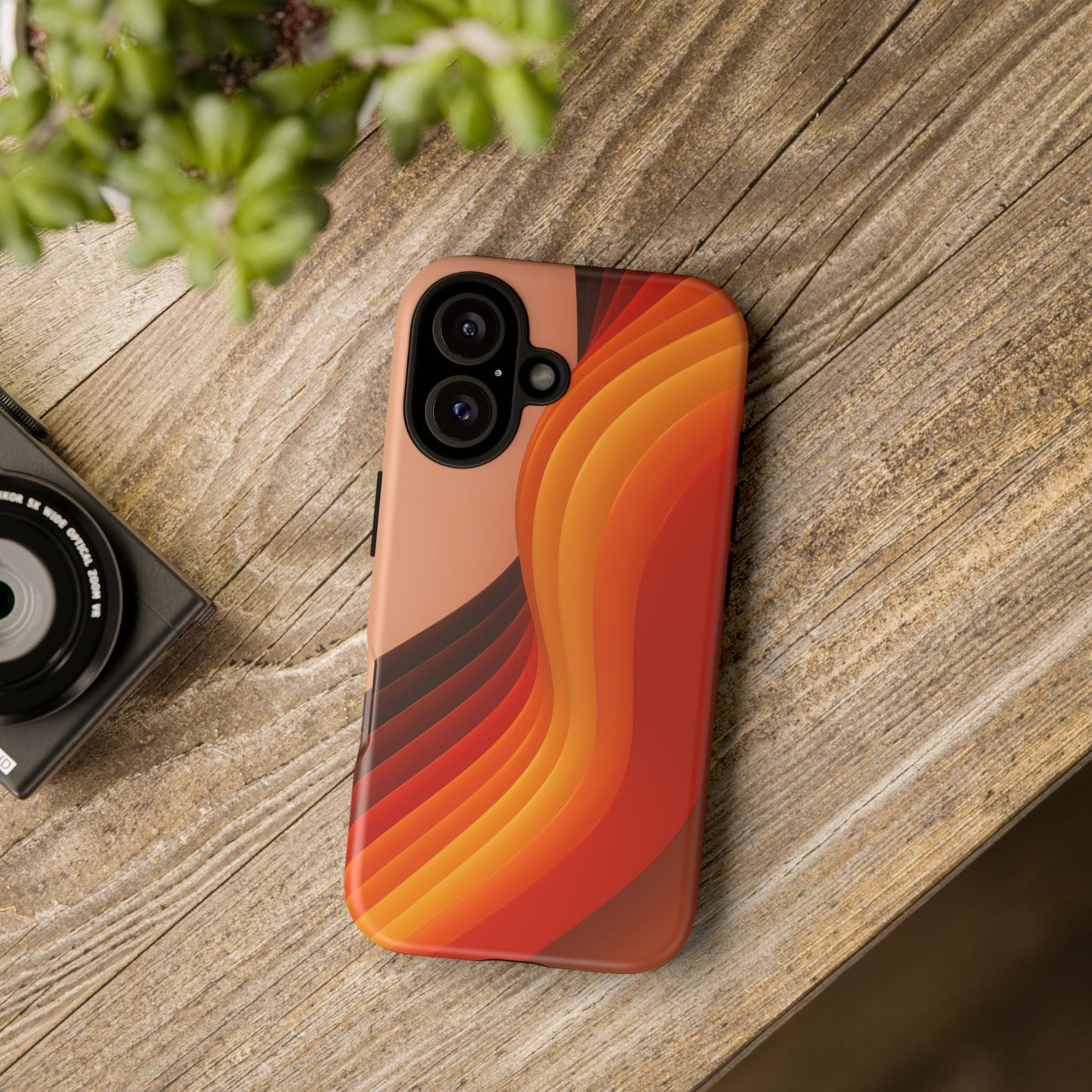 Dynamic Retro Waves iPhone Case