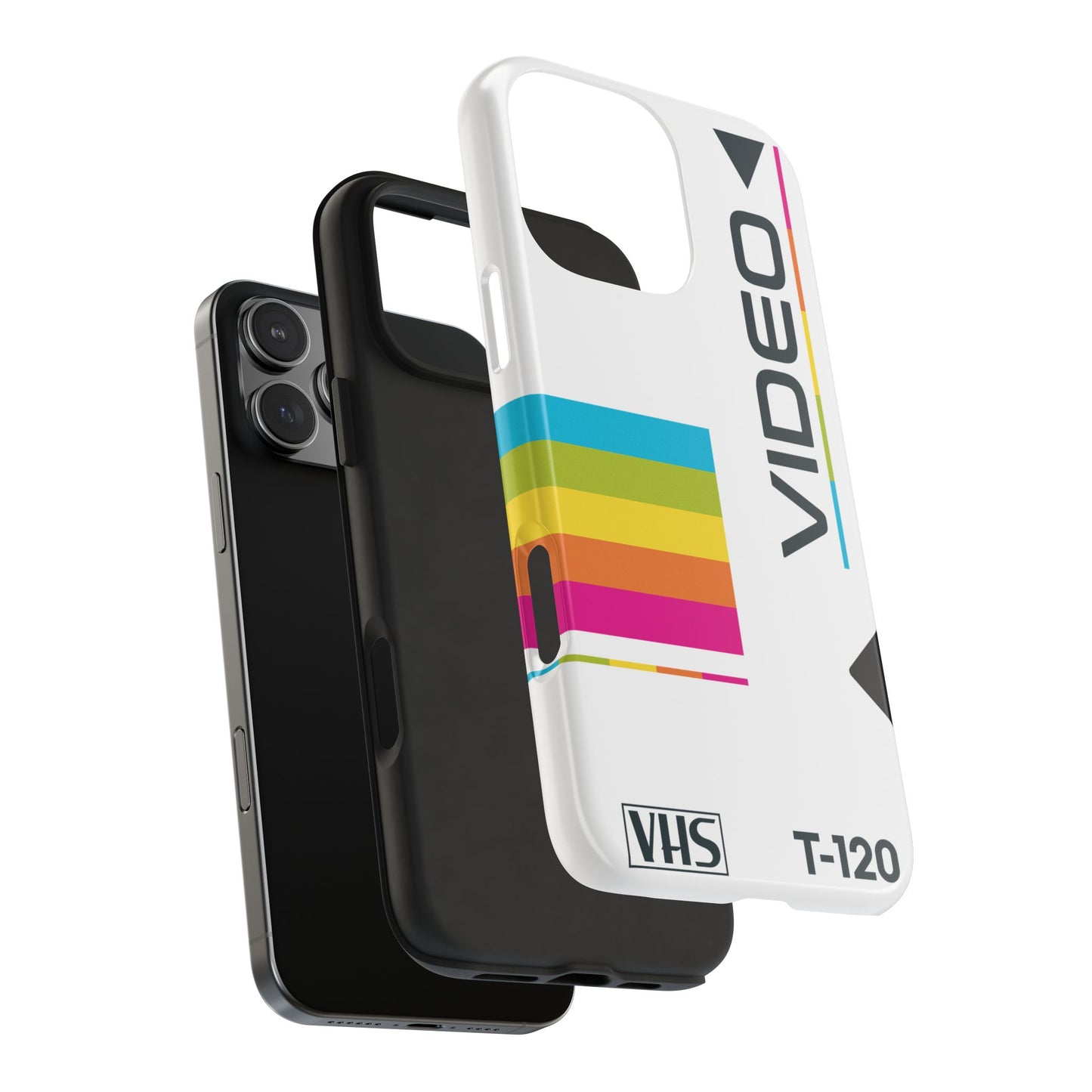 Retro VHS Tape Sleeve iPhone Case — Vintage Tape Design, T-120