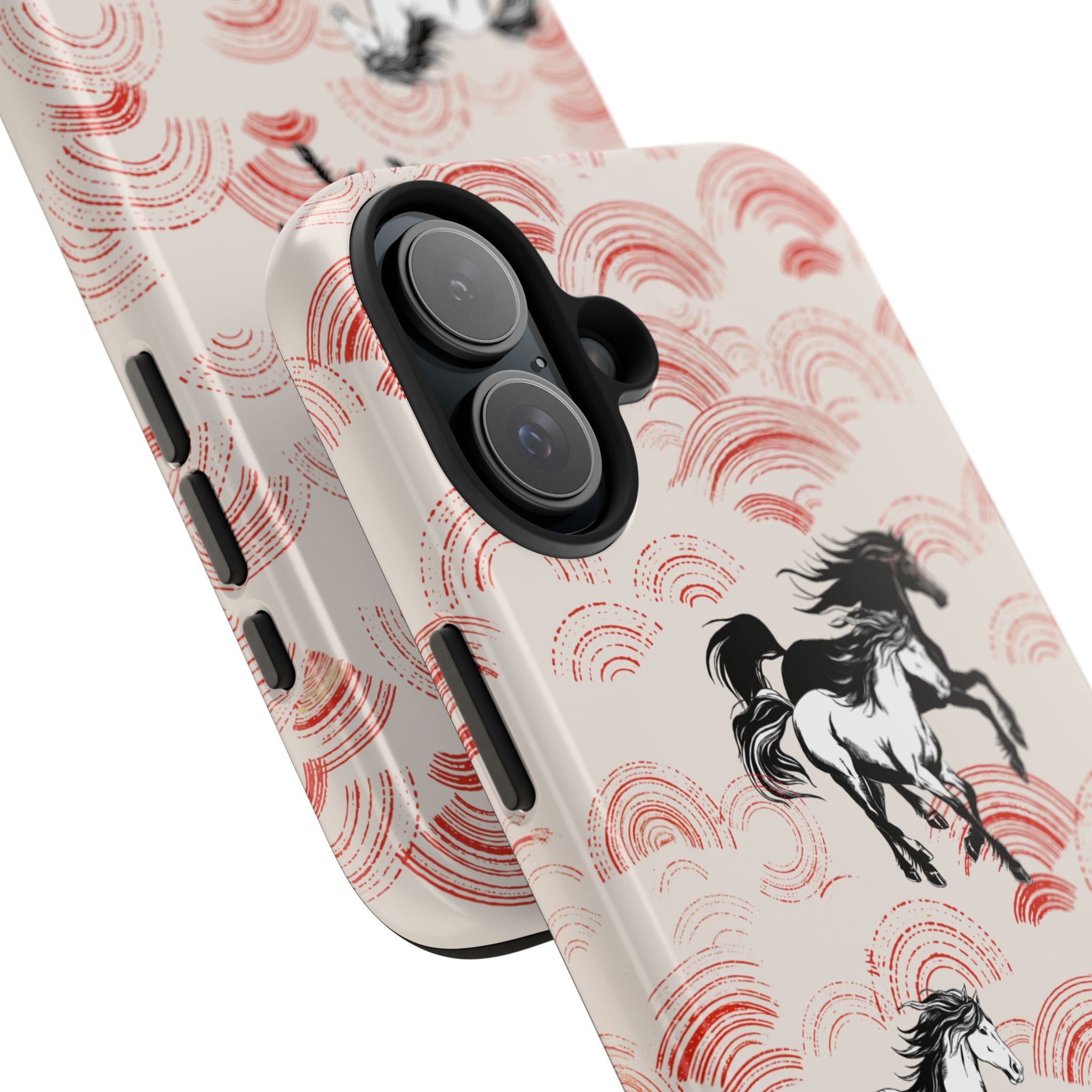 Japanischer Farbholzschnitt Edition Reitsport iPhone Hülle