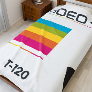 VHS Tape Throw Blanket – Retro Plush Cozy Fleece