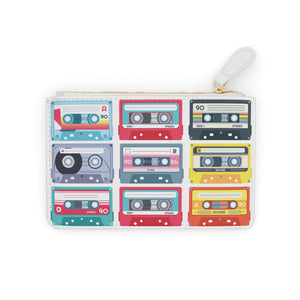Retro Cassette Tape Patterned Mini Clutch Bag