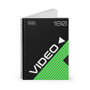 Green Retro VHS Tape Sleeve Notebook