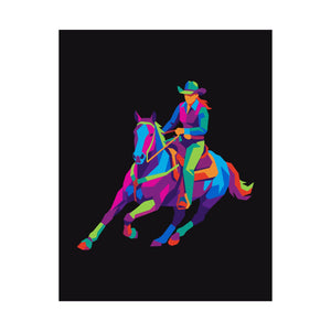 Cowgirl Rodeo Western Horse Art Print
