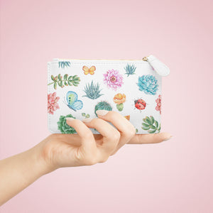 Desert Bloom Botanical Mini Zipper Clutch Bag