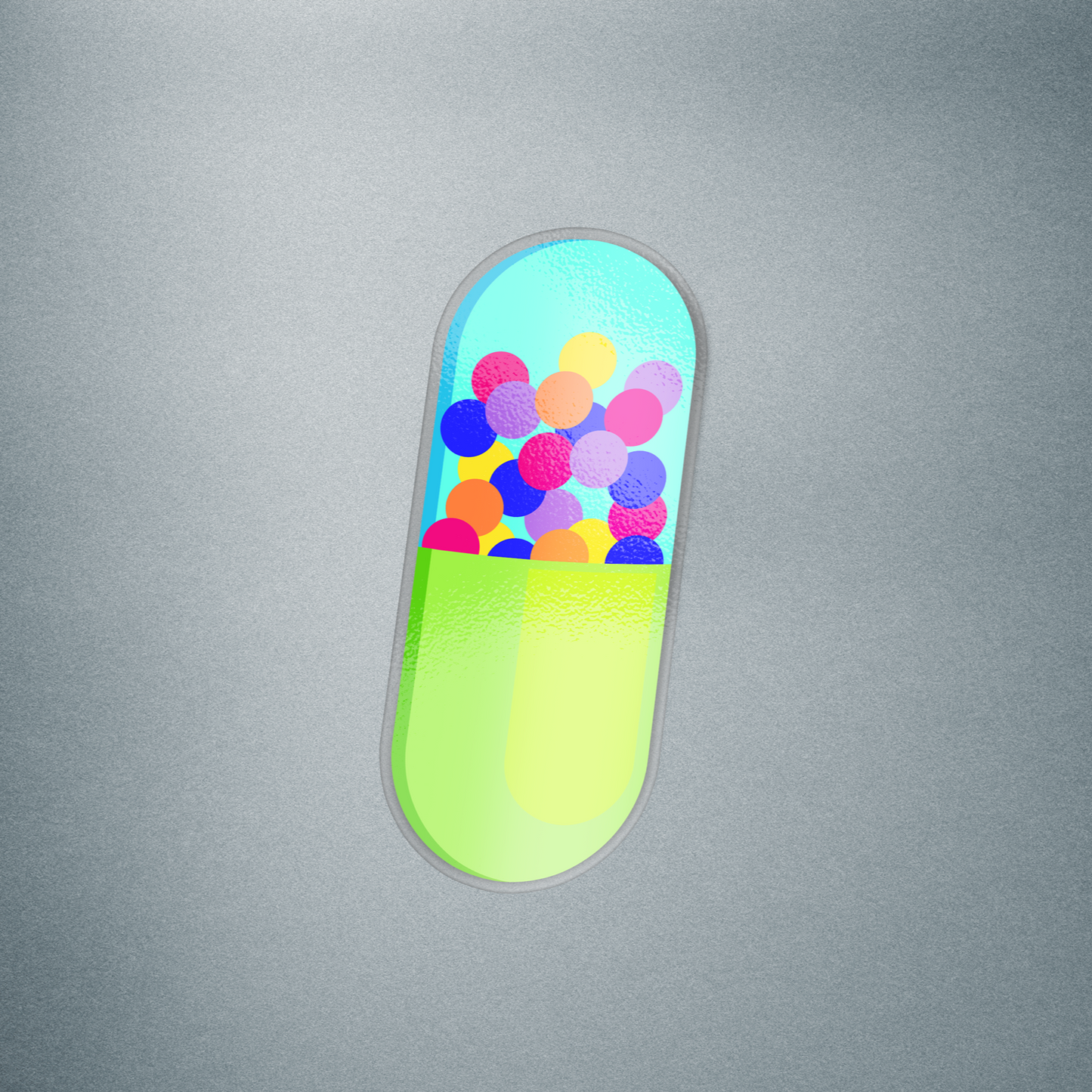 Medical Capsule Pill Vinyl Sticker (Set of 2)