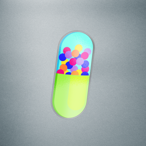 Medical Capsule Pill Vinyl Sticker (Set of 2)