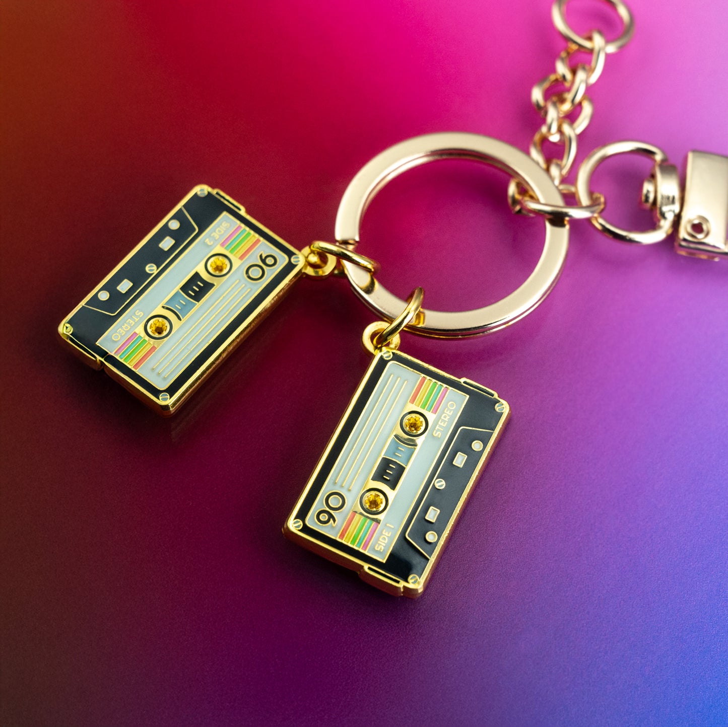 Vintage Vibes Golden Mixtape Charm