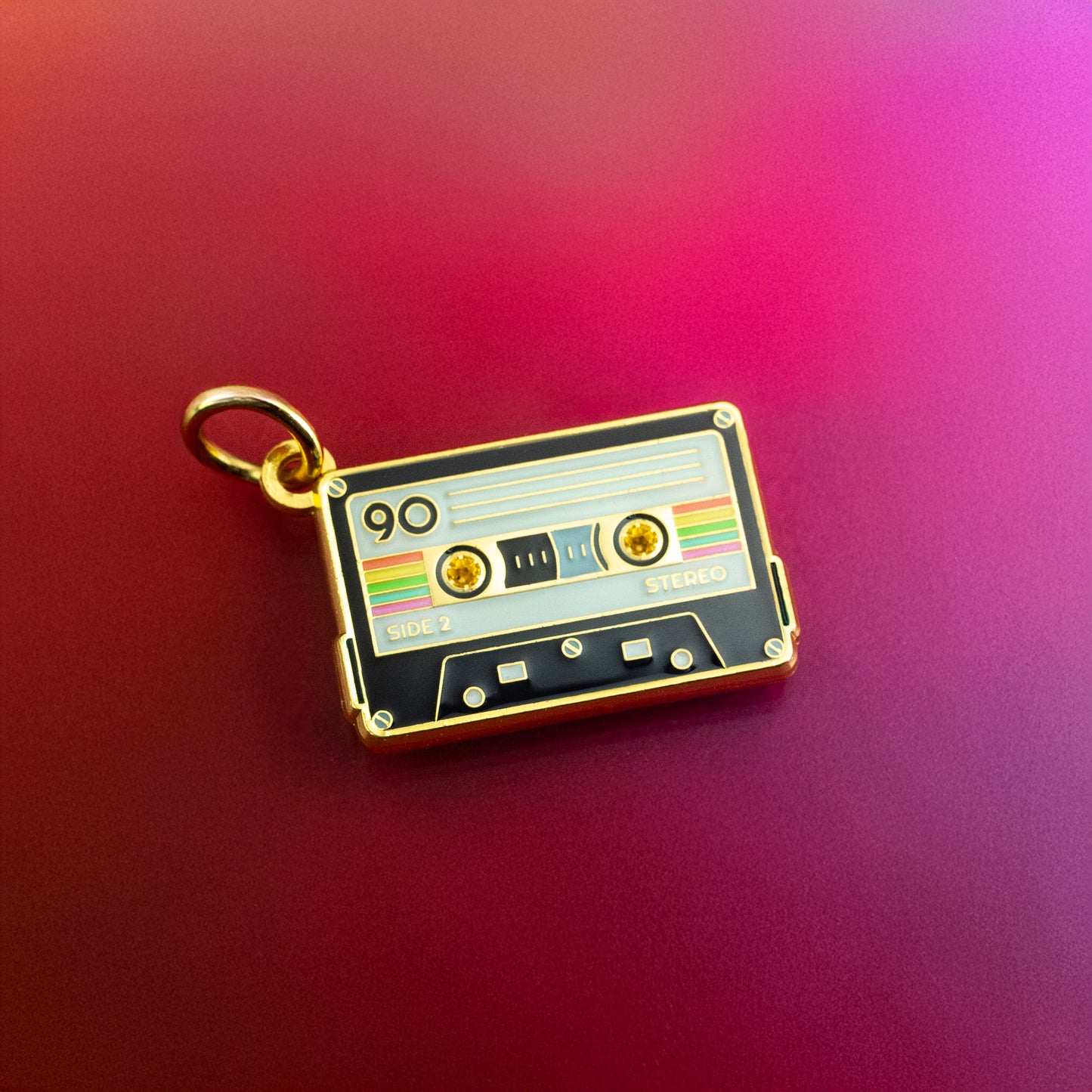 Vintage Vibes Golden Mixtape Charm