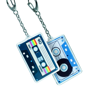 Retro Rewind Cassette Keychain