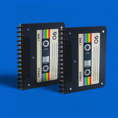 Retro Cassette Tape Notebook Set of 2 – A6 Mini Spiral Journals