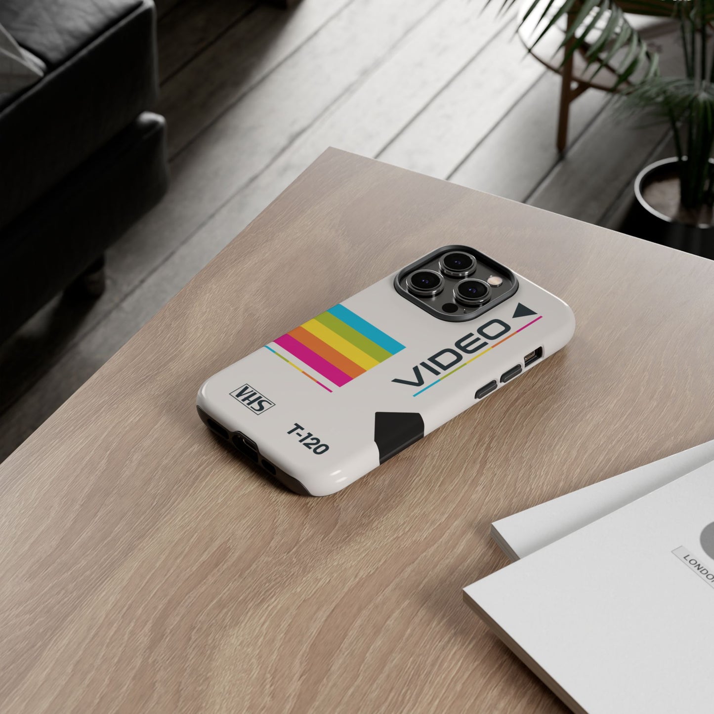 Retro-Inspired VHS Tape Sleeve Design iPhone Case