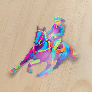 Mosaic Western Riders Clear Sticker Set