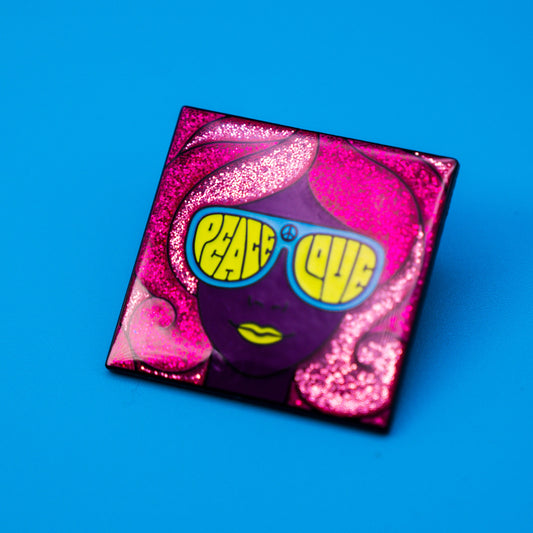 Peace & Love Hippie Enamel Pin