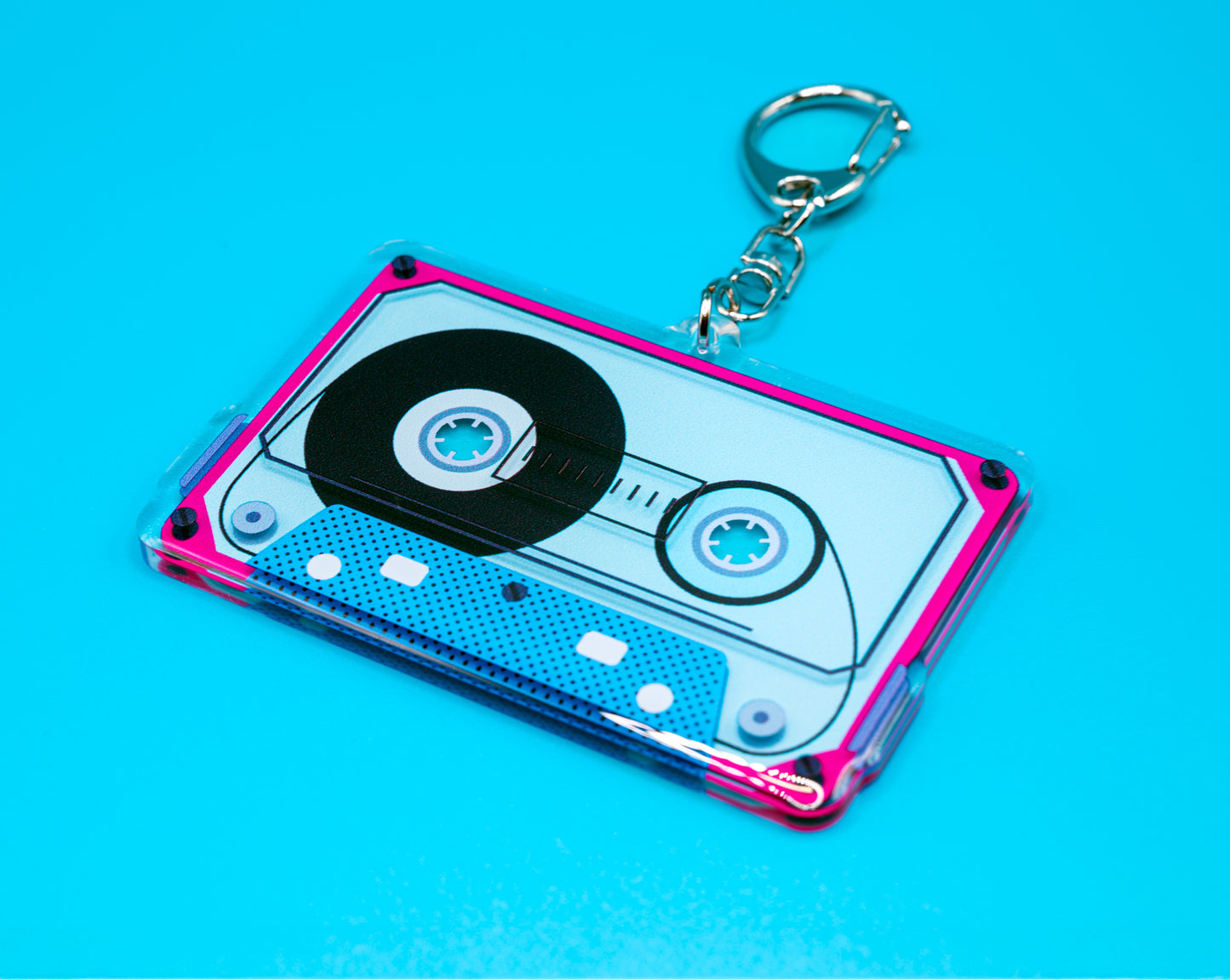 Retro Cassette Tape Keychain Charm