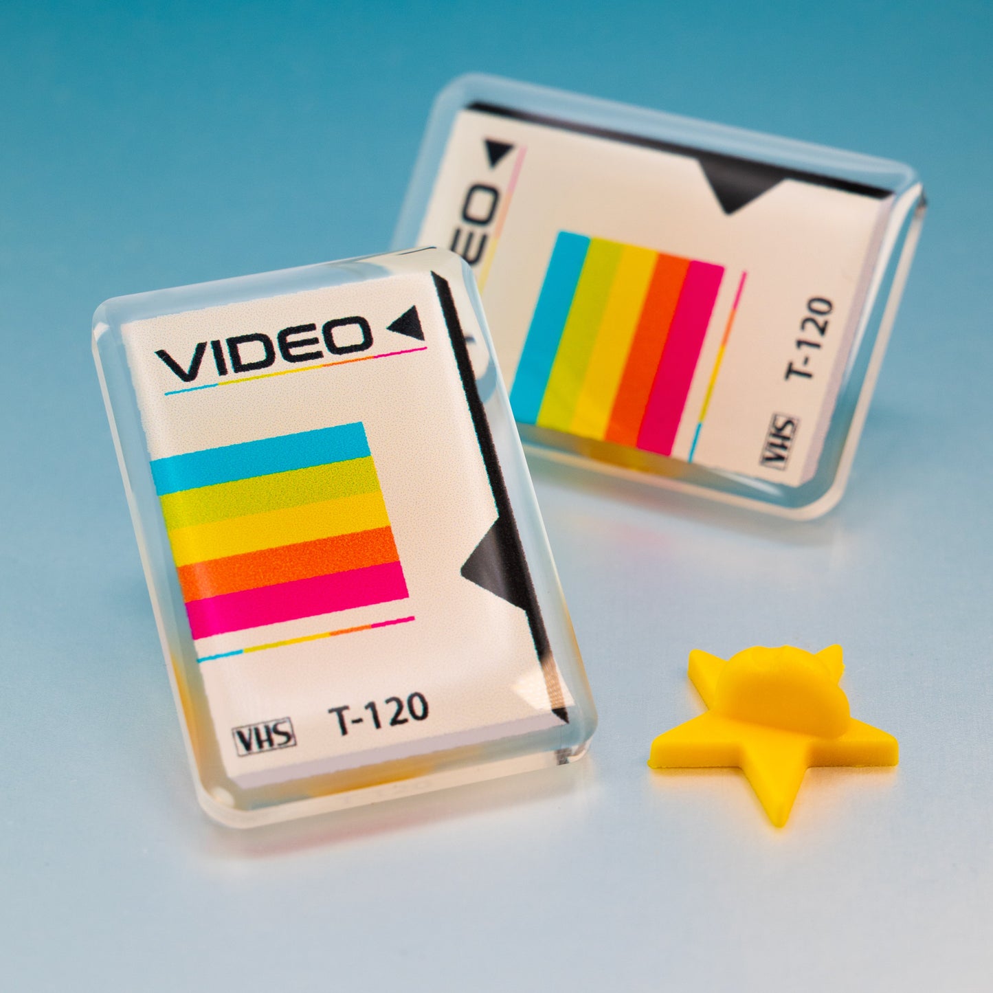 Retro VHS Tape Sleeve Acrylic Pin