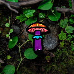 Psychedelic Mushroom Enamel Pin