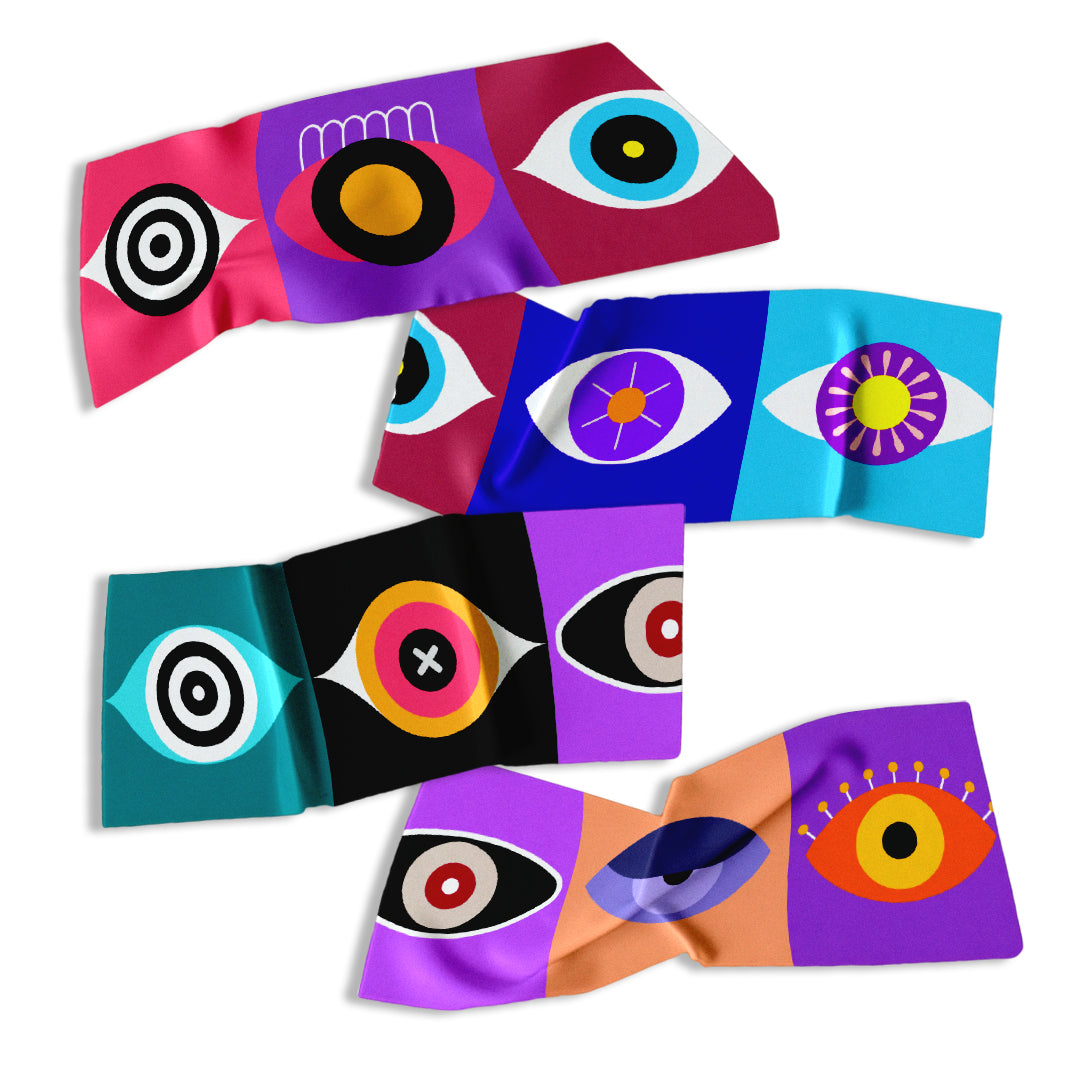 Eyes on Repeat – Geometrische Augenmuster Washi Tape Set