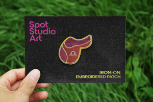 English Riding Saddle Embroidered Iron-On Patch