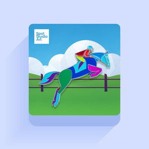 Equestrian Elegance Enamel Magnet
