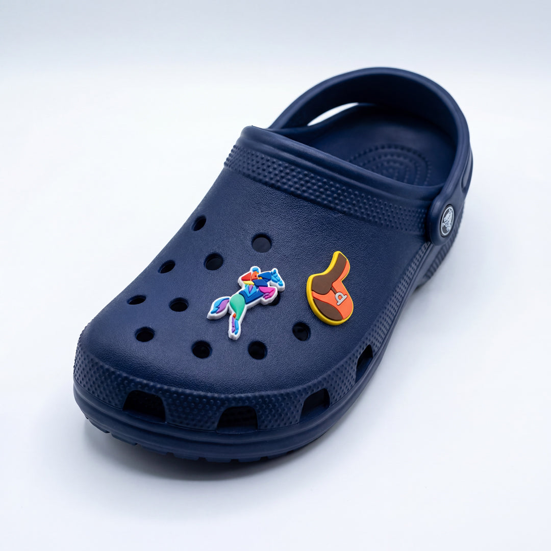 Pferde-Croc-Anstecker, 2er-Set | Reitsport-Schuh-Charms