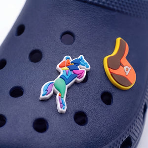 Horse Croc Charms Set of 2 | Equestrian Shoe Charms