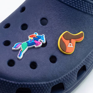 Horse Croc Charms Set of 2 | Equestrian Shoe Charms
