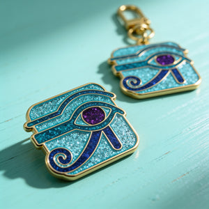 Eye of Horus Enamel Pin & Keychain Charm Gift Set