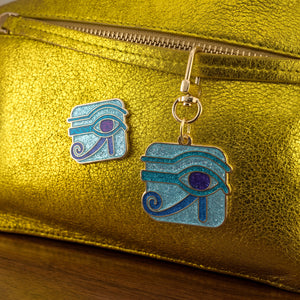 Eye of Horus Enamel Pin & Keychain Charm Gift Set