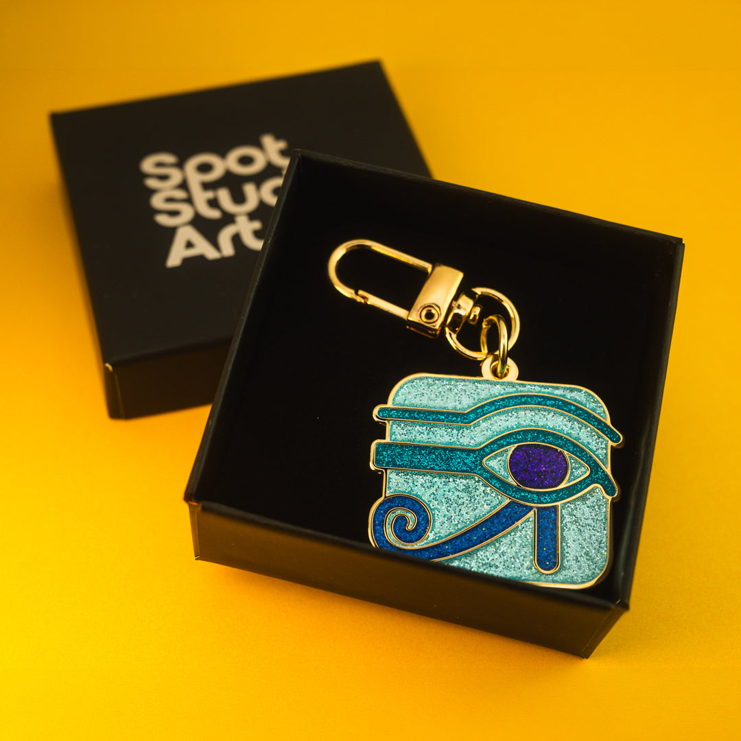 Eye of Horus Glitter Enamel Keychain Charm