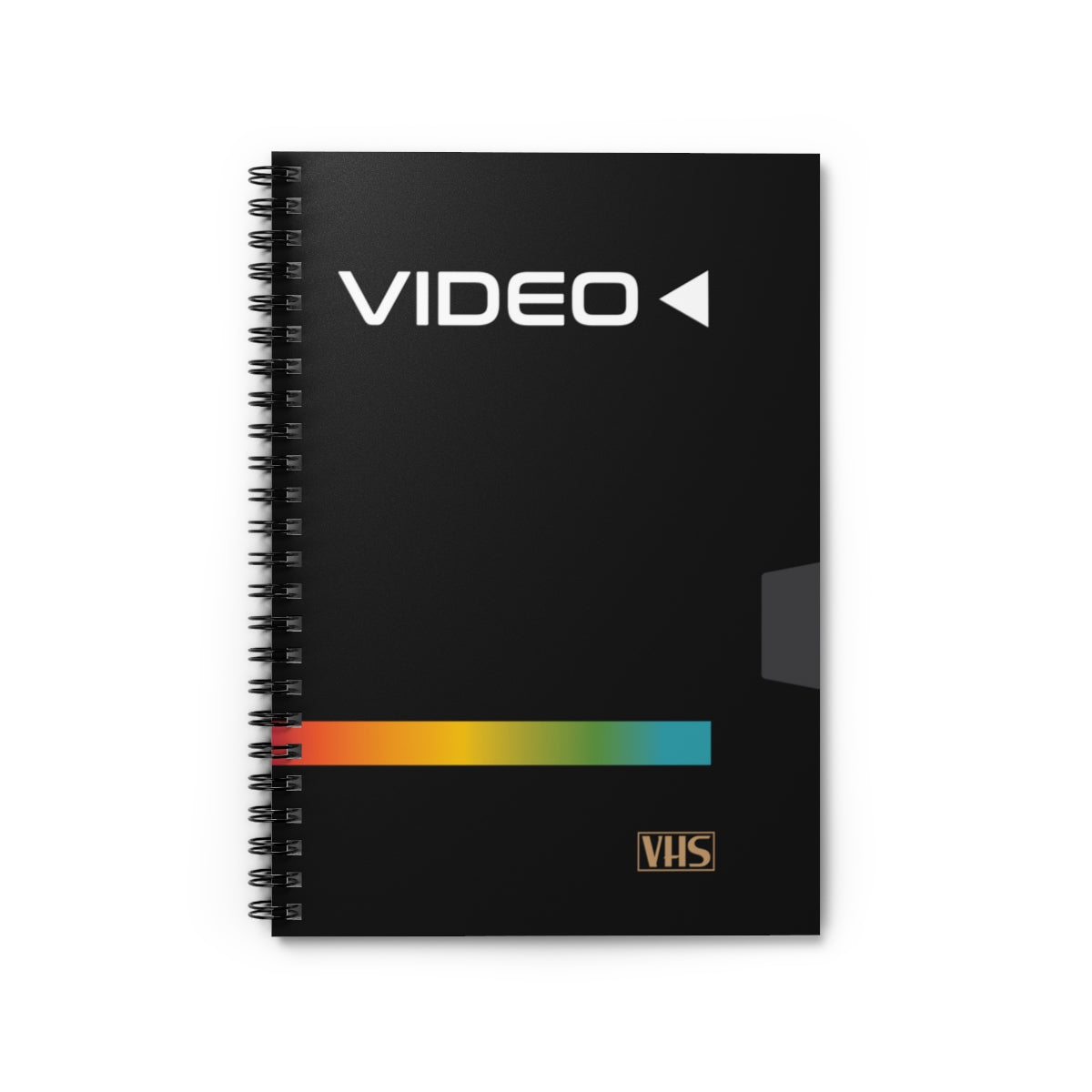 Schwarzes Retro-VHS-Kassetten-Notizbuch