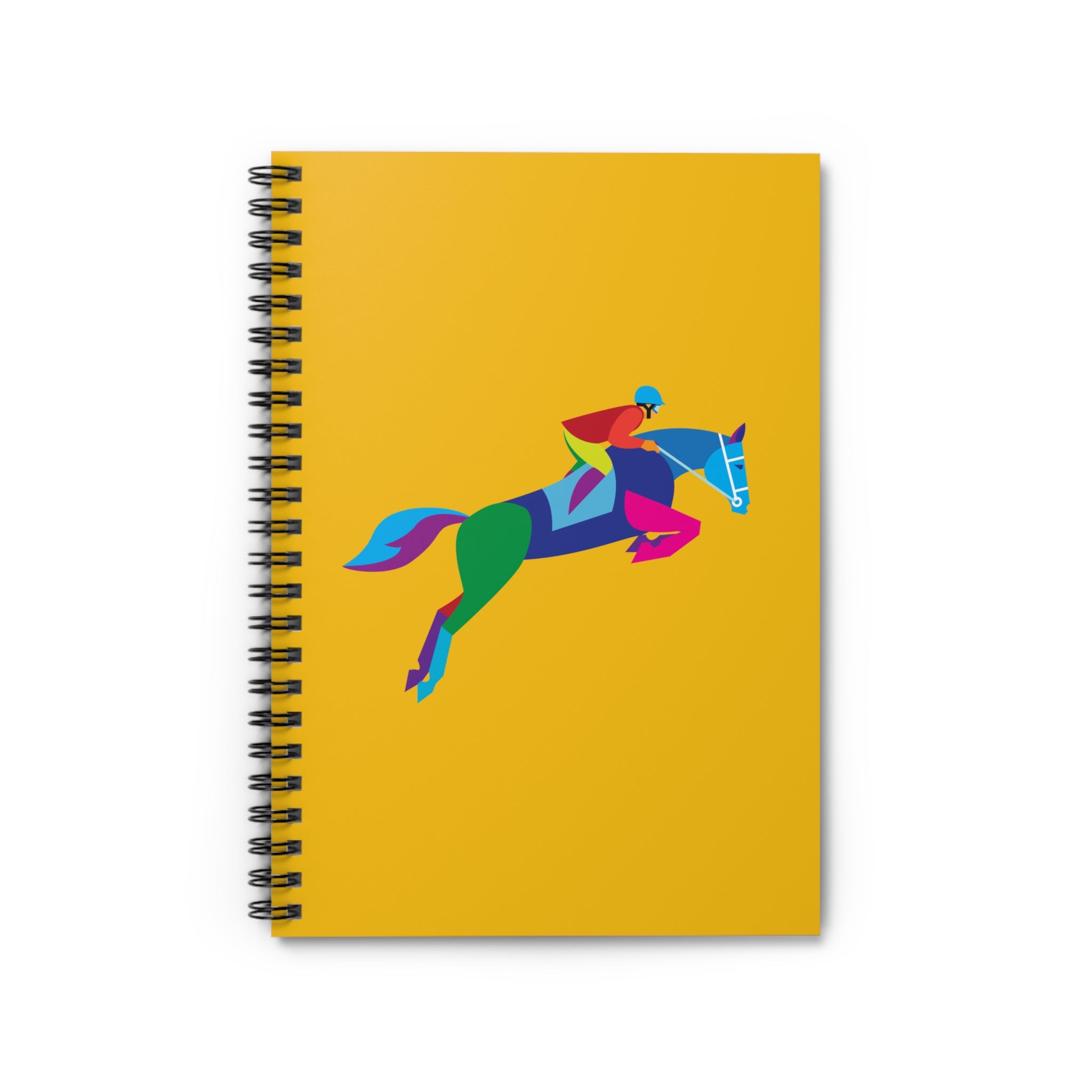 Notizbuch Springreiten Goldenes Pferd
