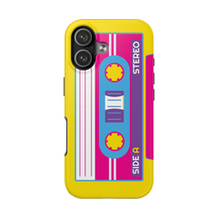 Neon Rewind Cassette iPhone Case