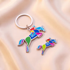 Equestrian Enamel Keychain & Pin Bundle