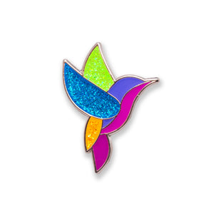 Hummingbird Enamel Keychain & Pin Bundle