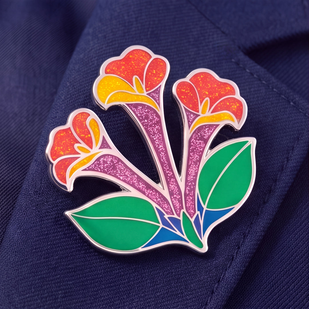 Honeysuckle Flower Enamel Pin