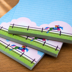 Equestrian Horse Jumping Notepad Set – Pack of 3
