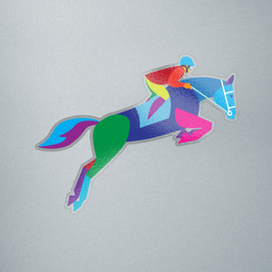Equestrian Horse Jumping Vinyl Sticker Decal (Set of 2)