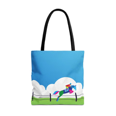 Equestrian Horse Jumping Tote Bag – Durable Canvas Bag for Horse Lovers, Riders & Equestrian Enthusiasts