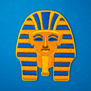 King Tut 3D Embroidered Iron-On Patch