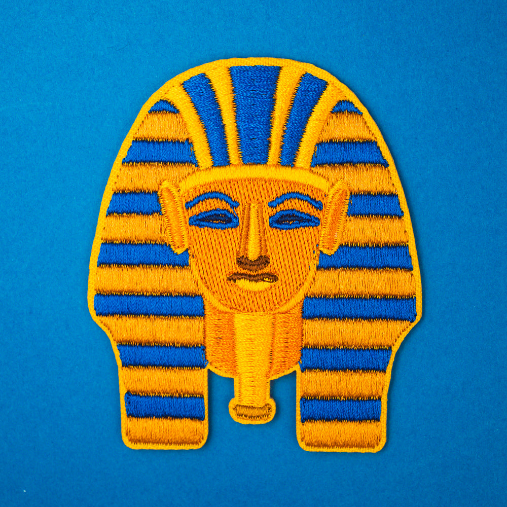 King Tut 3D Embroidered Iron-On Patch