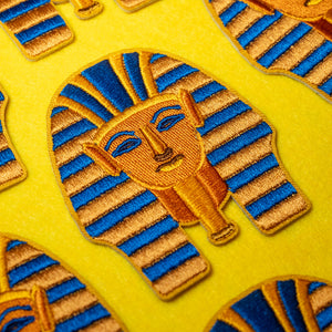 King Tut 3D Embroidered Iron-On Patch