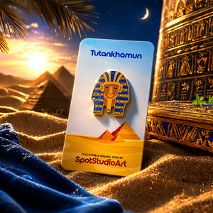 Golden King Tutankhamun Enamel Pin