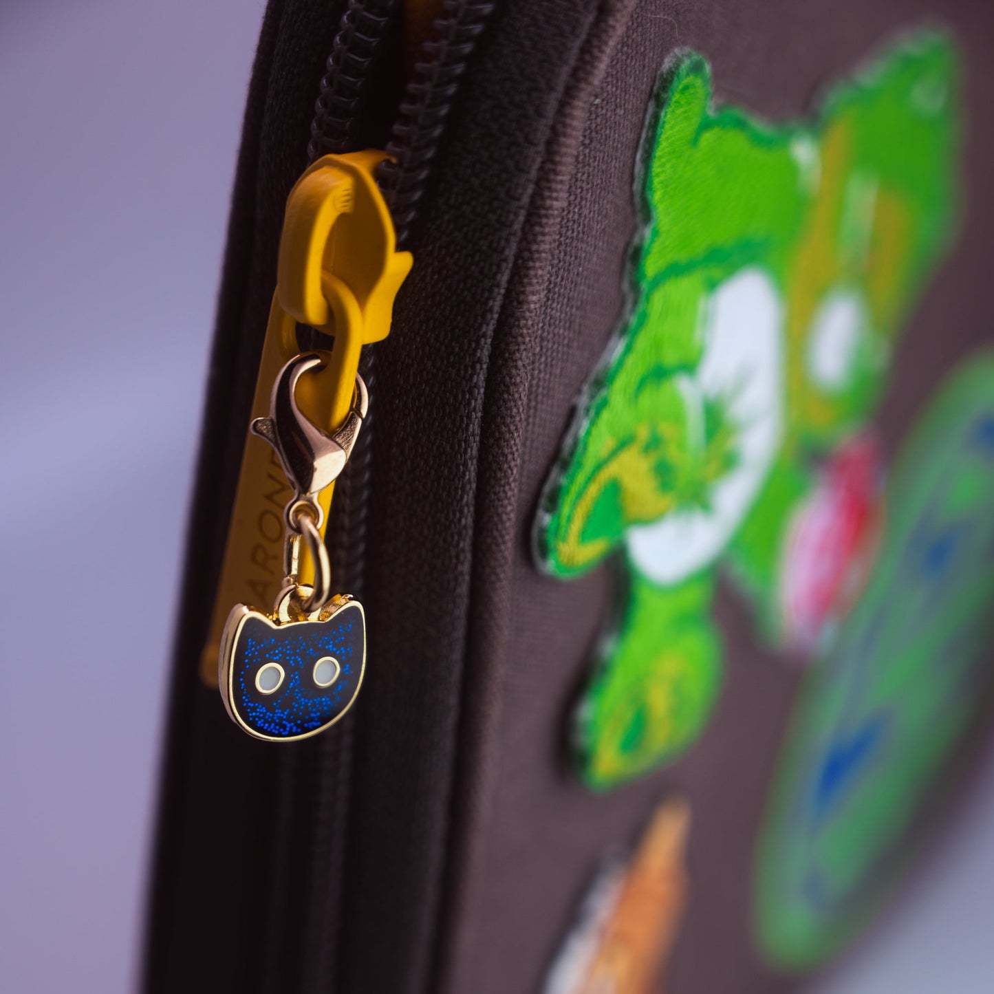 Twilight Kitties: Glowing Enamel Cat Charm Duo