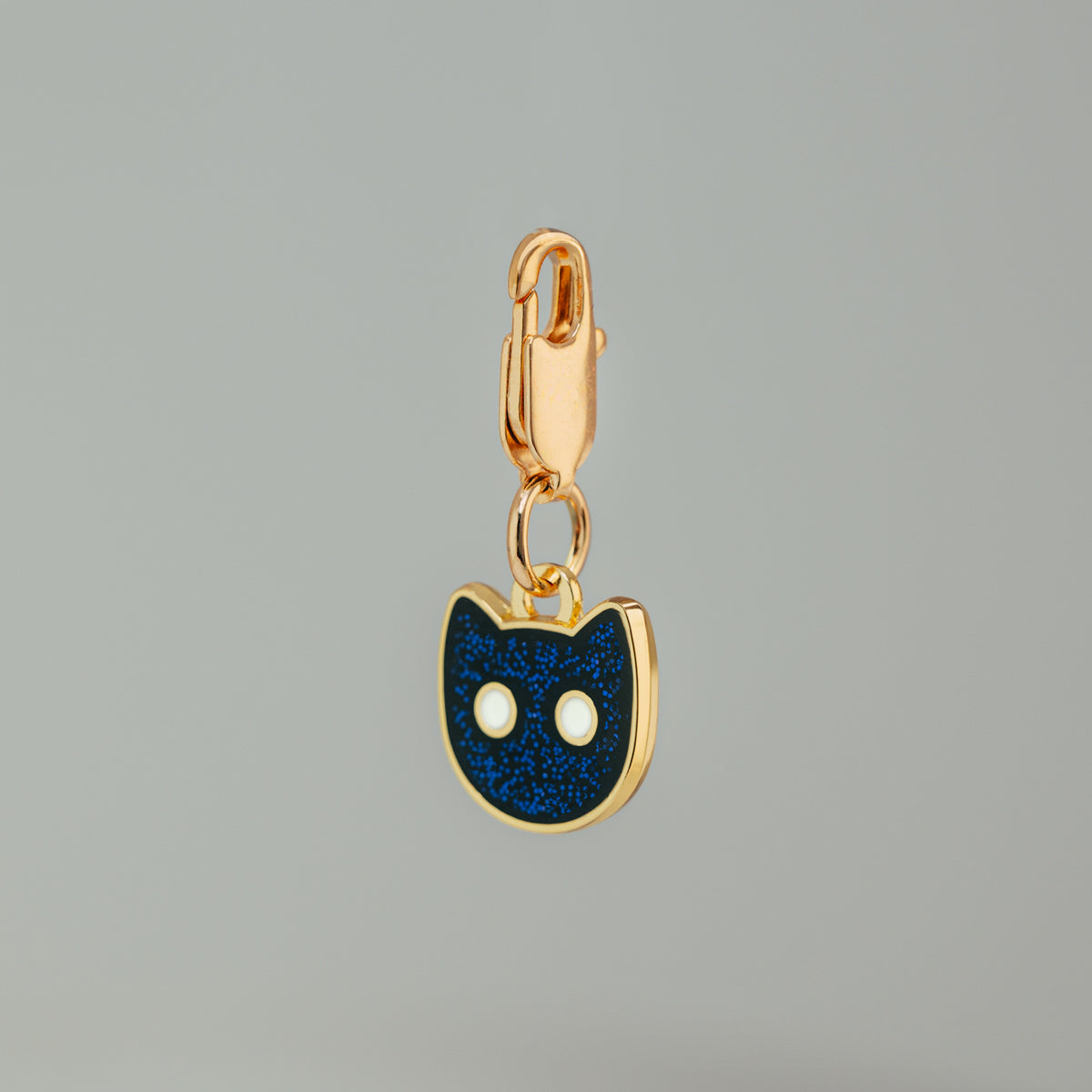 Twilight Kitty: Glowing Enamel Cat Charm