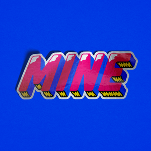Sparkling Holographic 'Mine' Sticker