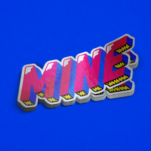 Sparkling Holographic 'Mine' Sticker