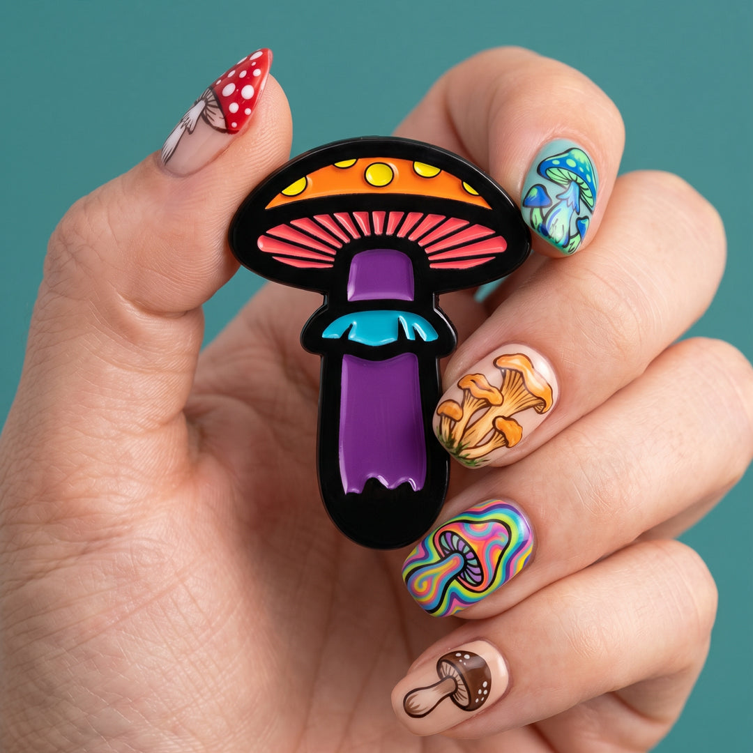Psychedelic Mushroom Enamel Pin